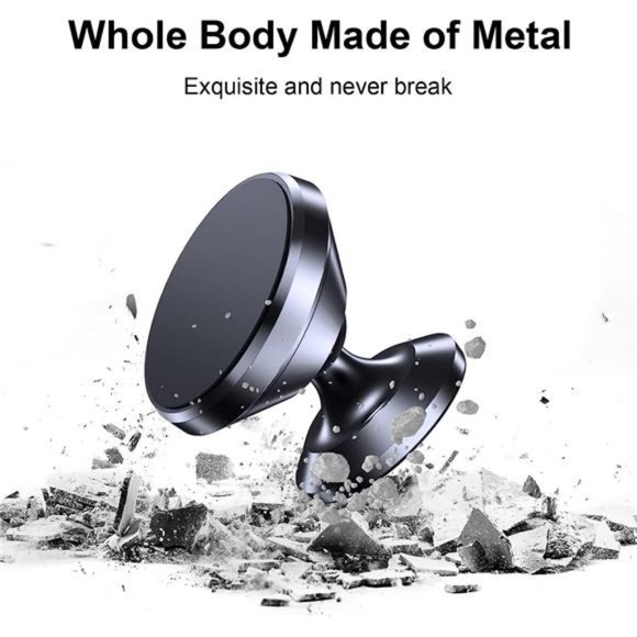 【2-PACK】Magnetic phone holder for car with 4 Metal Plat, 360° Rotation - Picture 7 of 7